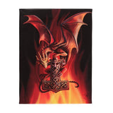 Small Mjolnir Canvas Plaque by Anne Stokes