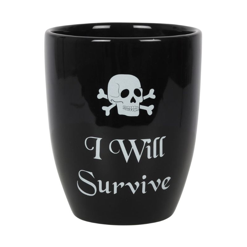 I Will Survive Gothic Ceramic Plant Pot