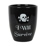 I Will Survive Gothic Ceramic Plant Pot
