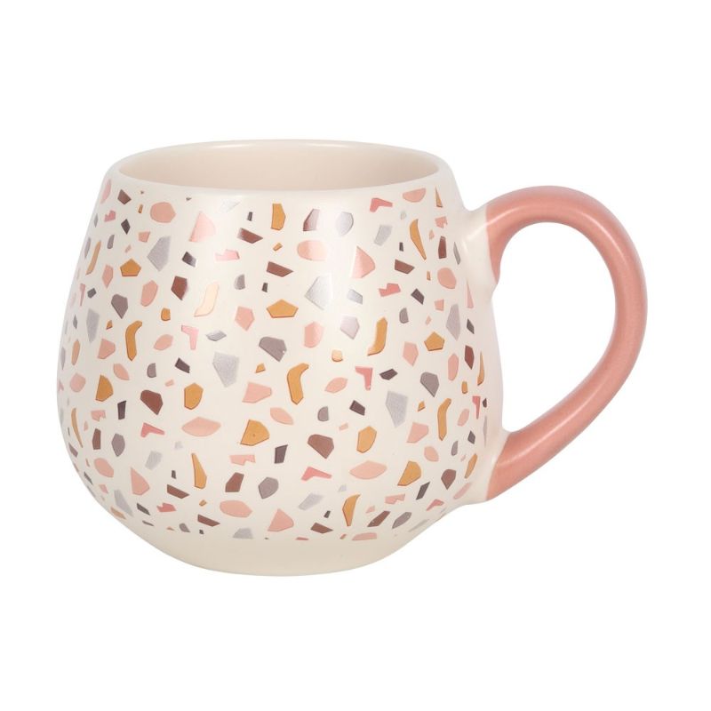 Terrazzo Print Rounded Ceramic Mug