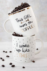 This Girl Runs on Coffee Mug NEW!
