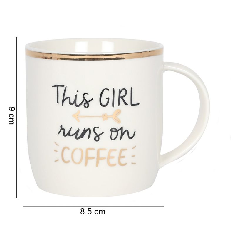 This Girl Runs on Coffee Mug NEW!