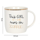 This Girl Runs on Coffee Mug NEW!