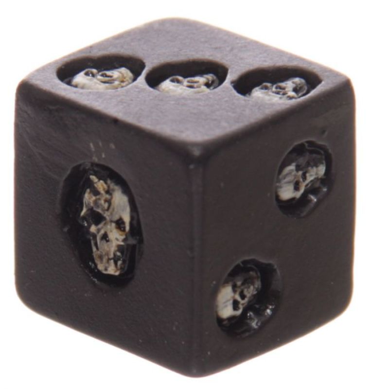 Black Skull Dice (Pack of 5)