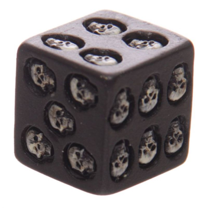 Black Skull Dice (Pack of 5)