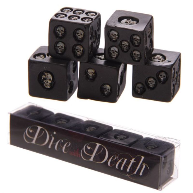 Black Skull Dice (Pack of 5)