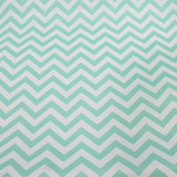 Gloss White Gift Wrapping Paper Mint Chevron Stripes