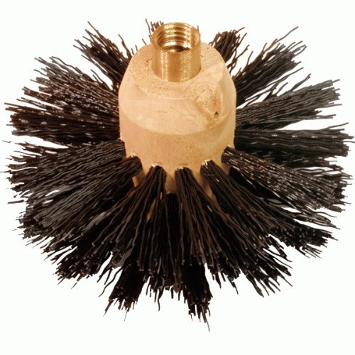 BAILEY Drain Brush 150mm with wooden stock, brass fitting, ideal for cleaning drains and chimneys efficiently.