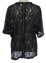 Rhonda Lace With Cord Top  BLACK