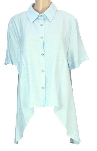 Alana Cotton/Linen Shirt BLUE