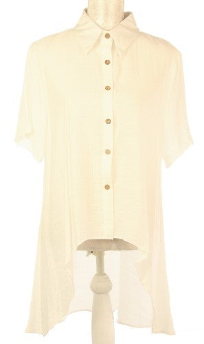 Alana Cotton/Linen Shirt WHITE