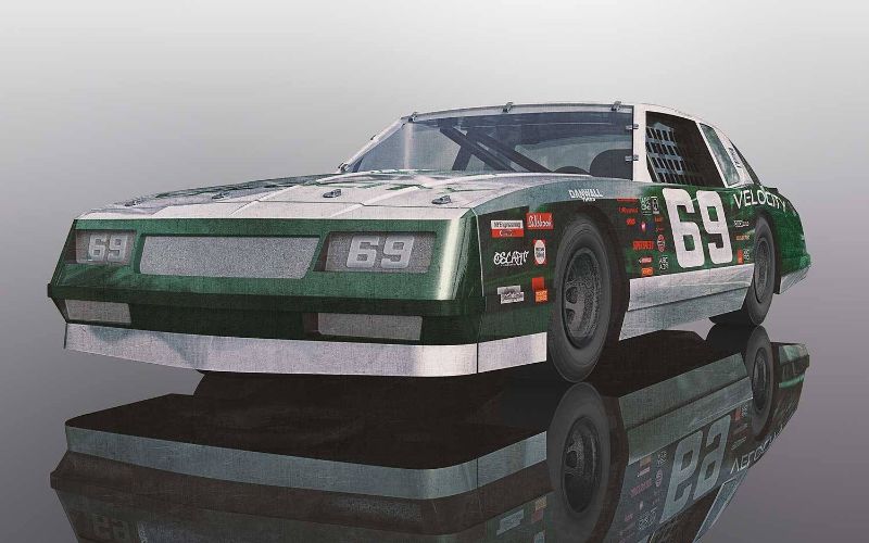 Slot Car - NASCAR 1986 Monte Carlo #69 (Green)