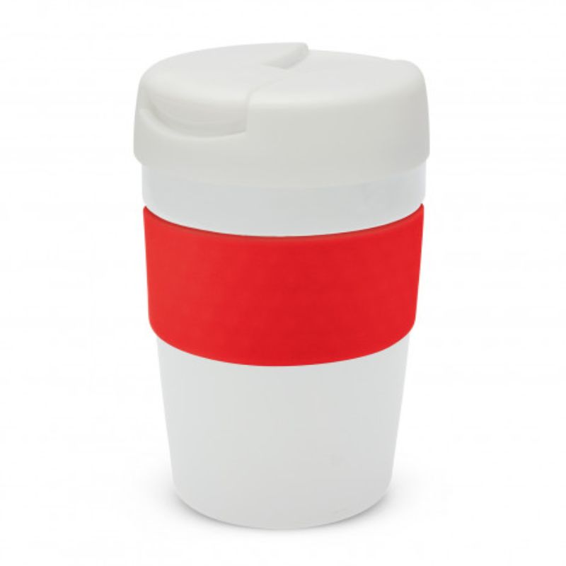 Java Vacuum Cup - 340ml (White/Red)