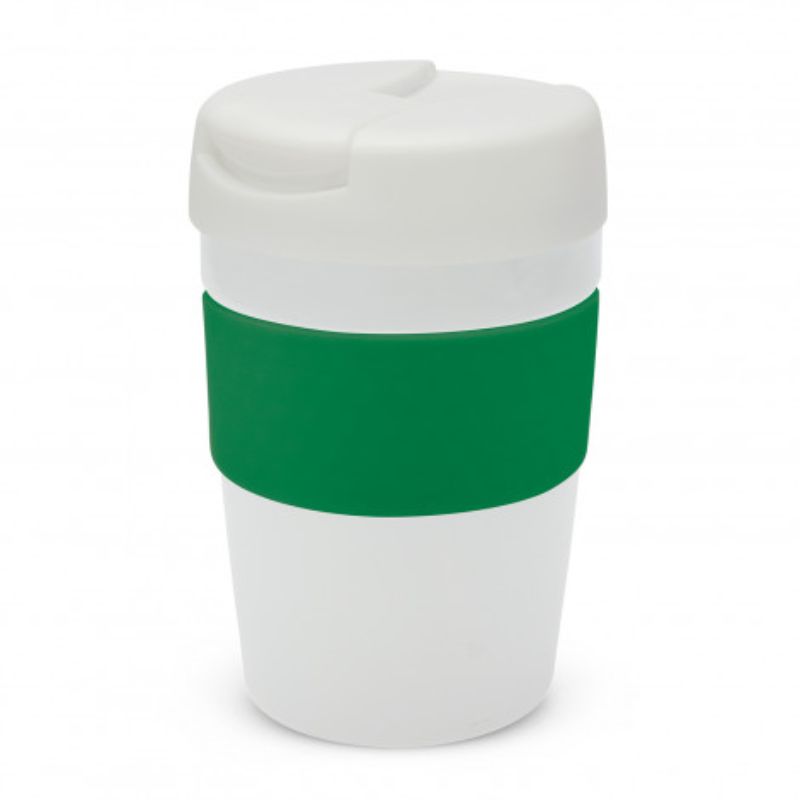 Java Vacuum Cup - 340ml (White/Dark Green)