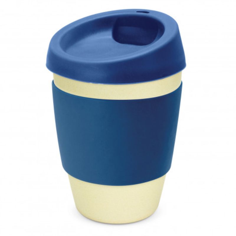 Bamboo Cup - Metro Natural/Dark Blue (Set of 6)