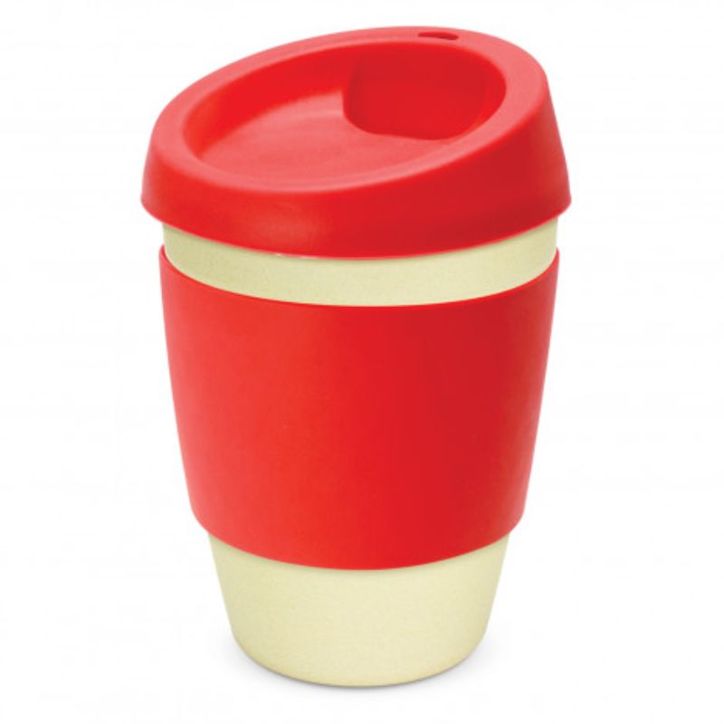 Bamboo Cup - Metro Natural/Red (Set of 6)