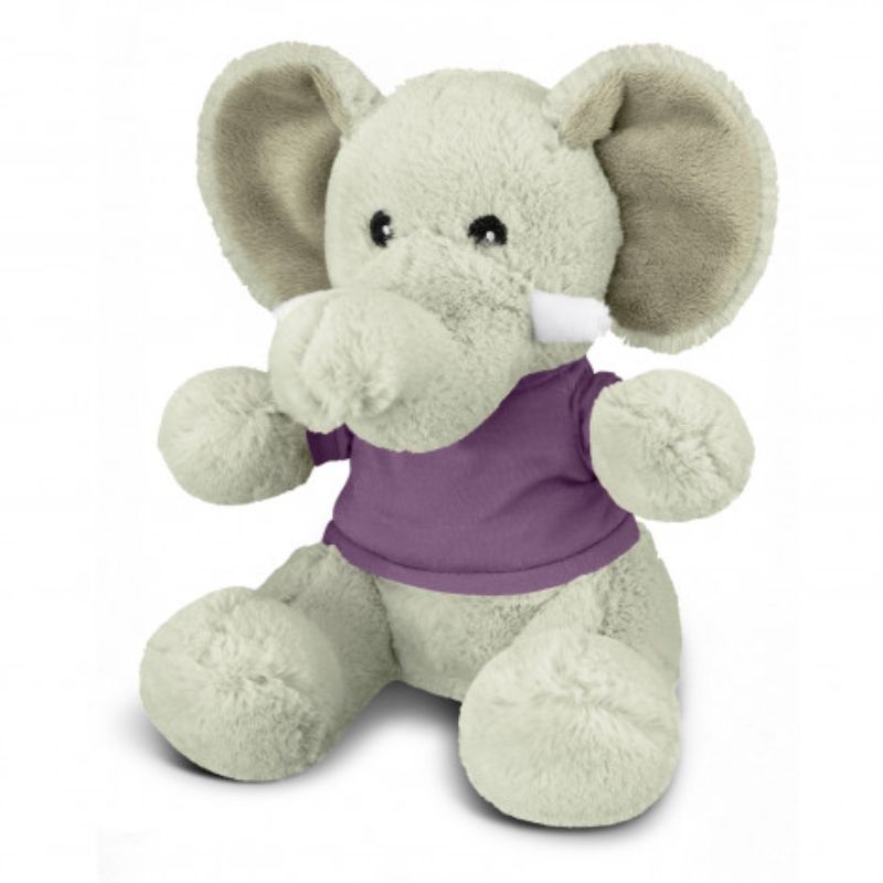 Plush Toy - Elephant Grey/Purple (Set of 3)