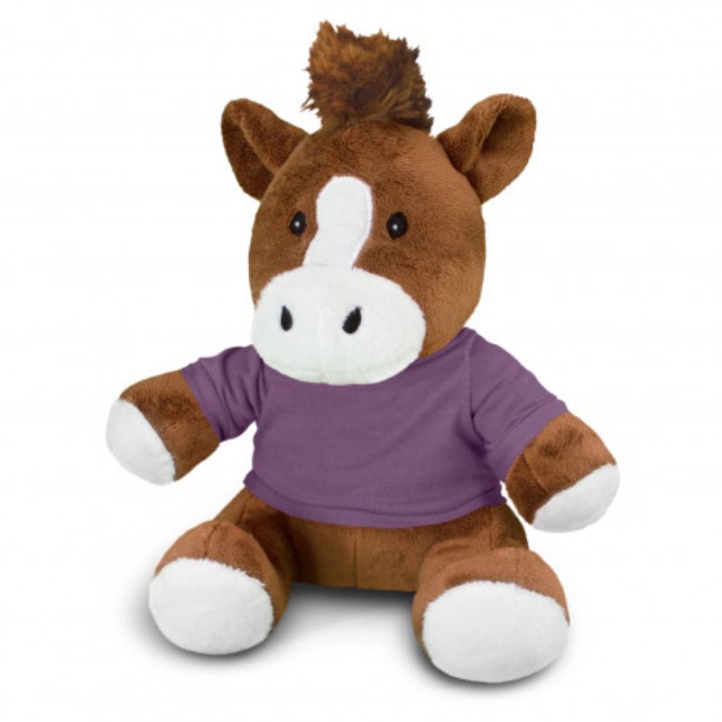 Plush Toy - Horse Brown/Purple (Set of 3)