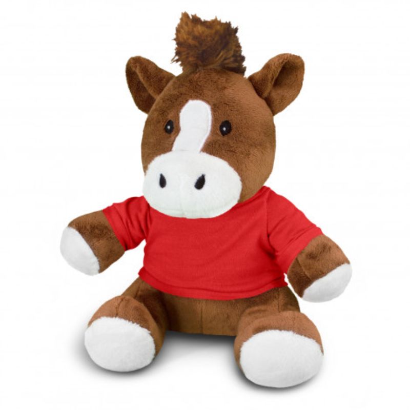 Plush Toy - Horse Brown/Red (Set of 3)