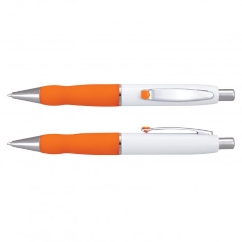 Pen - Turbo Barrel - White/Orange (Set of 24)