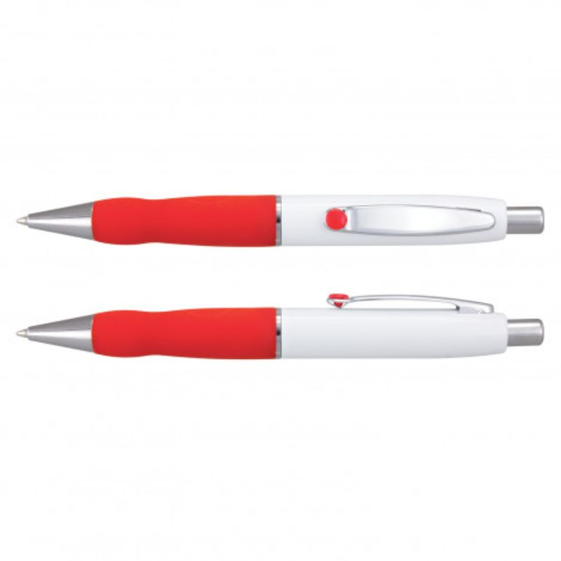 Pen - Turbo Barrel - White/Red (Set of 24)