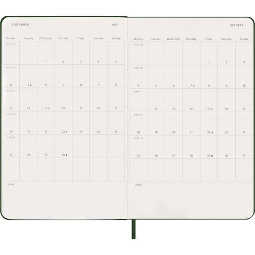 Moleskine Diary 12 Month Daily HC Large Myrtle Green 2027