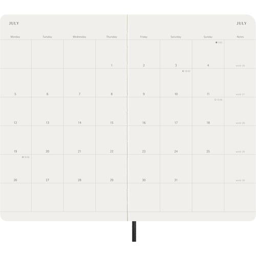 Moleskine Diary 12 Month Monthly SC Large Black 2027