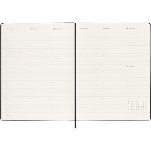 Moleskine Diary 12 Month Professional Weekly Vertical HC XL Black 2027