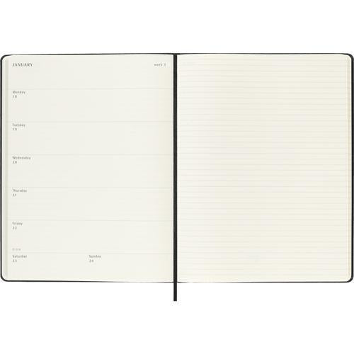 Moleskine Diary 12 Month Weekly + Notes HC XL Black 2027