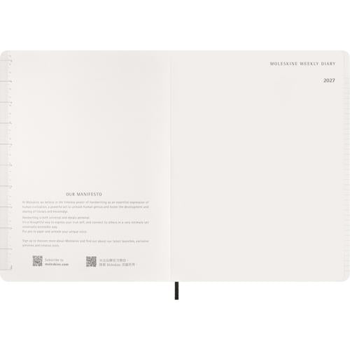 Moleskine Essential Planner 15 Month SC Weekly Vertical XXL Black 2027