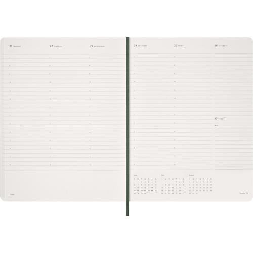 Moleskine Essential Planner 15 Month SC Weekly Vertical XXL Myrtle Green 2027