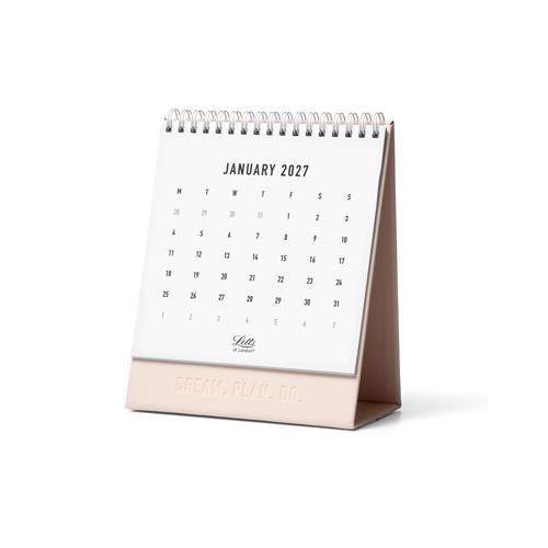 Letts of London Desk Calendar Conscious 150x180mm Rosewater 2027