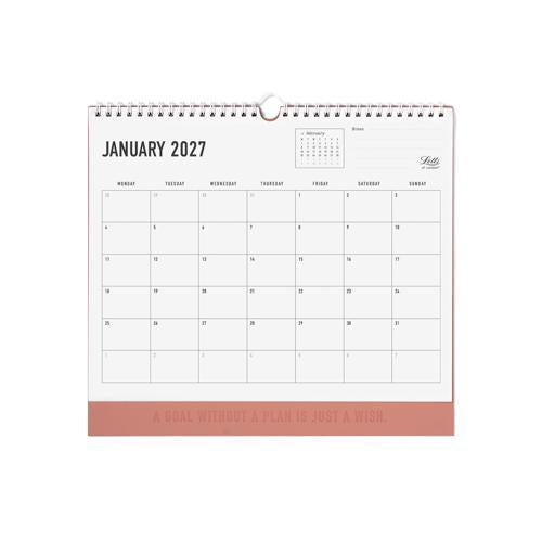 Letts of London Wall Calendar Conscious 300x270mm Clay 2027