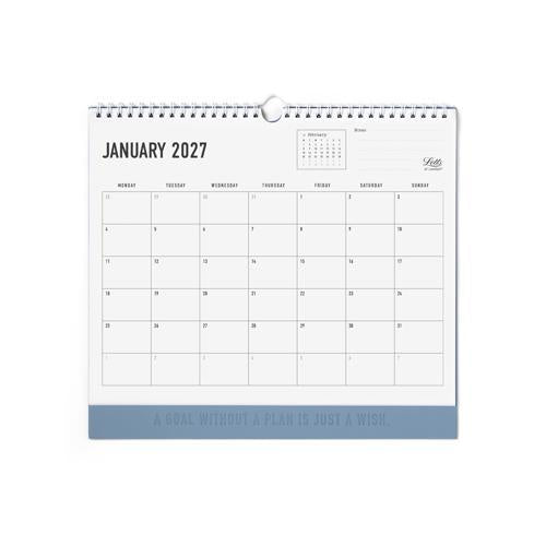 Letts of London Wall Calendar Conscious 300x270mm Ocean 2027