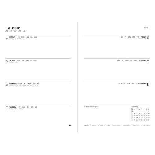 Letts of London Diary Conscious A5 Week to View Sage 2027