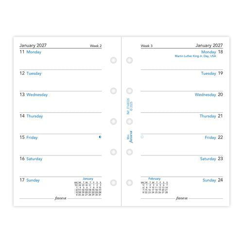 Filofax Refill Classic Week Per Page Mini 2027