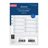 Filofax Refill Year Planner Vertical Pocket 2027