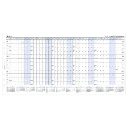 Filofax Refill Year Planner Horizontal A5 2027