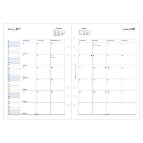 Filofax Refill Classic Month To View A5 2027