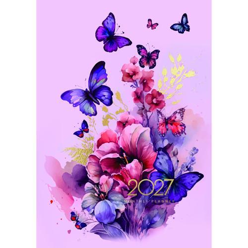Collins Diary Designer A4 Monthly Planner Butterflies 2027