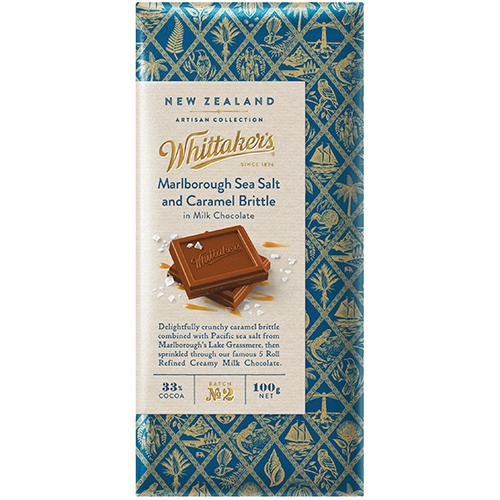 Whittaker's Marlborough Sea Salt & Caramel Brittle Chocolate Block 100g