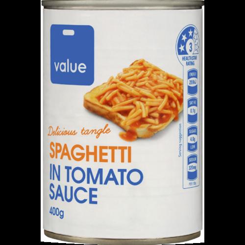 Pams Value Spaghetti In Tomato Sauce 400g