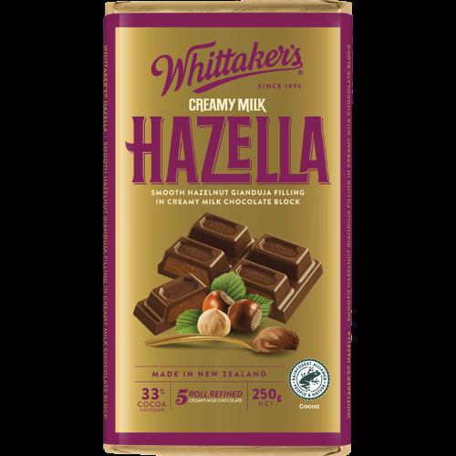 Whittaker's Hazella Creamy Milk Chocolate Block 250g