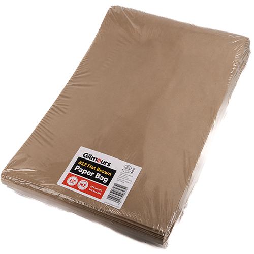 Gilmours Flat Brown Paper Bag 470x310mm #12 250pk