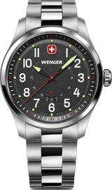 Watch - WENGER Terragraph 43mm SS Case Black Dial SS Bracelet