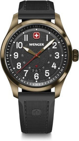 Watch - WENGER Terragraph 43mm Bronze Case Black Dial/Silicon Strap