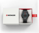 Watch - WENGER Terragraph 43mm Black Dial Black Silicone S`trap