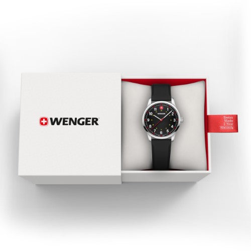 Watch - WENGER City Sport 34mm Black Dial Black Silicone Strap