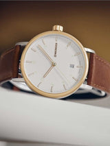 Watch - WENGER Urban Classic 40mm 3N/SST Silv-White Dial, Brown Strap