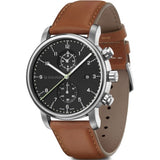 Watch - WENGER Urban Classic Chrono 42mm Black Dial Brown Strap